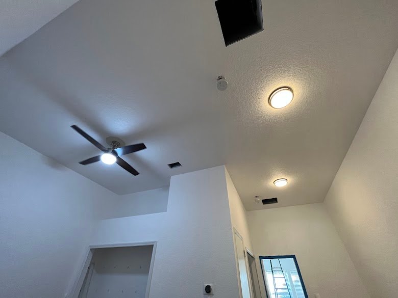 Ceiling fan and light fixture installation